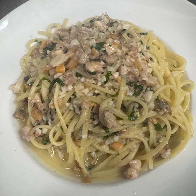 Pasta with Red Or White Clam Sauce.