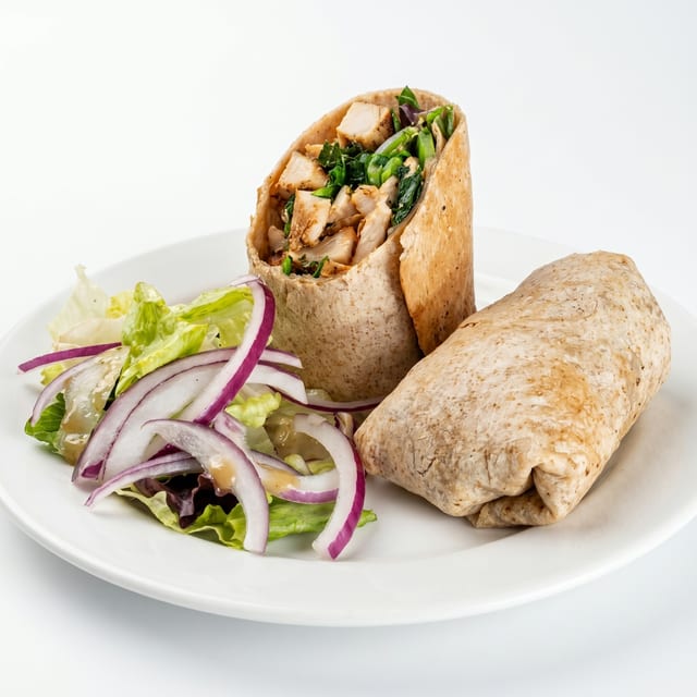Grilled Chicken & Broccoli Rabe Wrap.