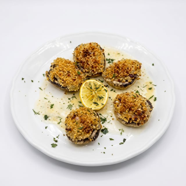 Baked Clams Oreganata.