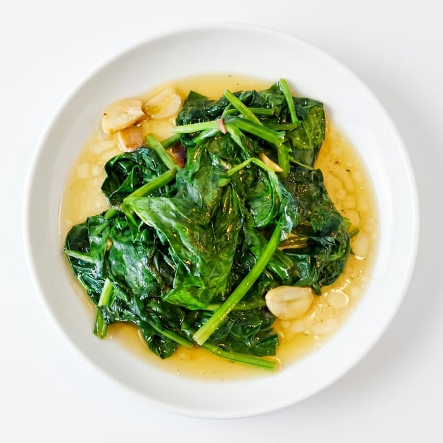 Sauteed Spinach.