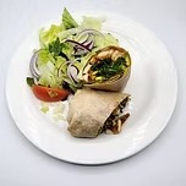 Chicken Cutlet Gorgonzola Wrap.