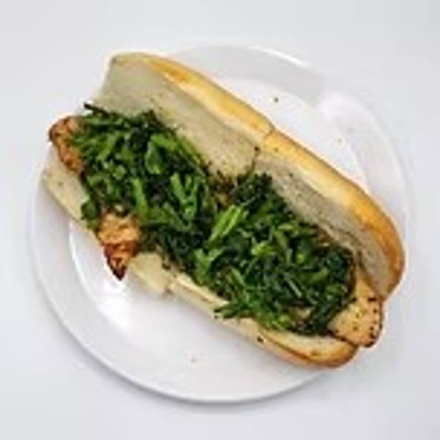 Grilled Chicken with Broccoli Rabe Hero.
